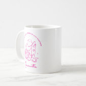 Modern Script Rosa Western Disco Cowgirl BFF Kaffeetasse (Vorderseite Links)