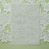 Modern Script Sage Green Formal Wedding Pergament Einladungen