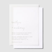 Modern Script Sage Green Minimalistic Wedding Pergament Einladungen (Versetzt)