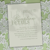 Modern Script Sage Green Wedding Details Begleitkarte