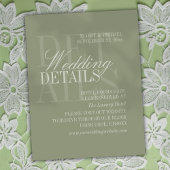 Modern Script Sage Green Wedding Details QR Begleitkarte