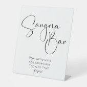 Modern Script Sangria Bar Sockelschild (Vorderseite)