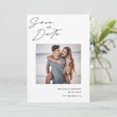Modern Script Save the Date (Stehend Vorderseite)