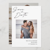 Modern Script Save the Date (Vorne/Hinten)