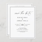 Modern Script Save the Date (Vorne/Hinten)