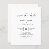 Modern Script Save the Date (Vorne/Hinten)