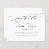 Modern Script Save the Date (Vorne/Hinten)