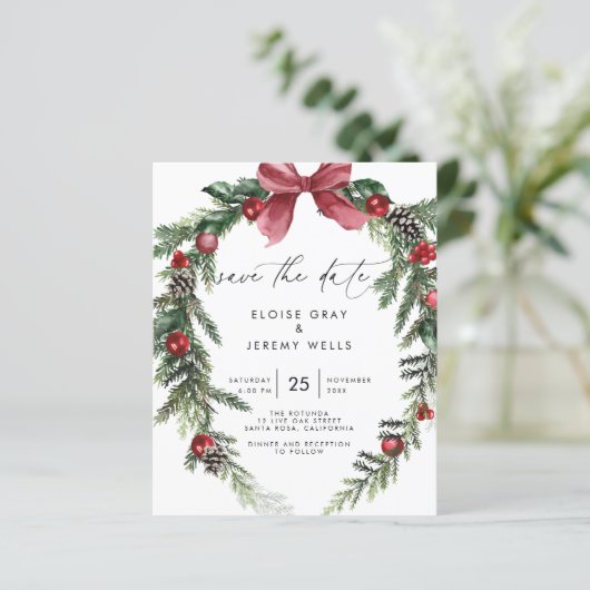 Modern Script Save the Date (Stehend Vorderseite)