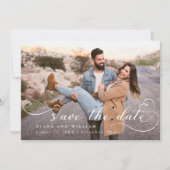 Modern Script Save the Date Card - Benutzerdefinie Einladung (Vorderseite)