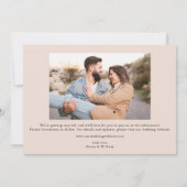 Modern Script Save the Date Card - Benutzerdefinie Einladung (Rückseite)