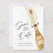 Modern Script Save the Date Card Einladung (Vorderseite)
