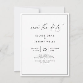Modern Script Save the Date Einladung