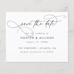 Modern Script Save the Date Flyer Haushalt