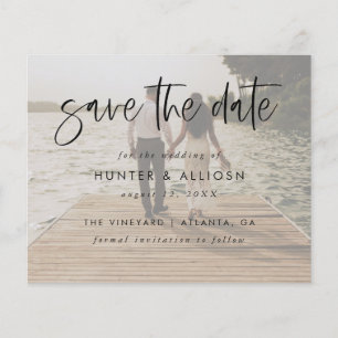 Modern Script Save the Date   Flyer Haushalt