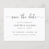 Modern Script Save the Date | Flyer Haushalt (Vorne)