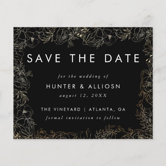 Modern Script Save the Date | Flyer Haushalt (Vorne)