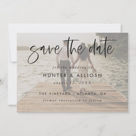 Modern Script Save the Date | Flyer Haushalt Einladung (Vorderseite)