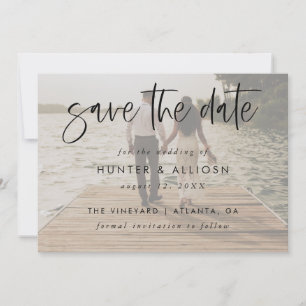Modern Script Save the Date   Flyer Haushalt Einladung