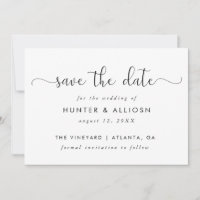 Modern Script Save the Date | Flyer Haushalt