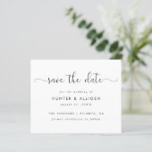 Modern Script Save the Date | Haushalt (Stehend Vorderseite)