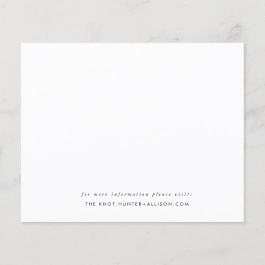 Modern Script Save the Date | Haushalt (Rückseite)