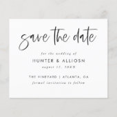 Modern Script Save the Date | Haushalt Flyer (Vorne)
