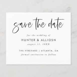 Modern Script Save the Date   Haushalt Flyer