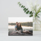 Modern Script Save the Date Postcard Postkarte (Stehend Vorderseite)