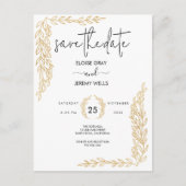 Modern Script Save the Date Postkarte (Vorderseite)