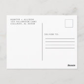 Modern Script Save the Date Postkarte (Rückseite)