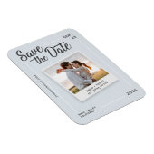 Modern Script Save the Date Retro Photo Wedding Magnet (Rechte Seite)