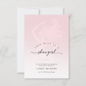 Modern Script Showgirl Blush Bachelorette Weekend  Einladung (Vorderseite)