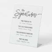 Modern Script Signature Drinks Event Sockelschild (Vorderseite)