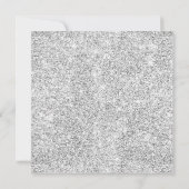 MODERN Script Silver Navy Glitzer Weihnachtsfeiert Einladung (Rückseite)