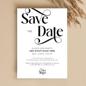Modern Script Simple Business Event Save The Date Einladung