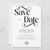 Modern Script Simple Business Event Save The Date Einladung (Vorderseite)
