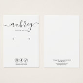 Modern Script Simple Earring Display (Vorne & Hinten)