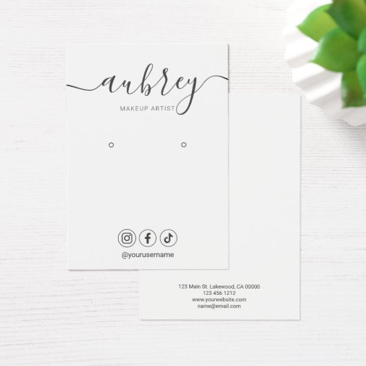 Modern Script Simple Earring Display (Schreibtisch)