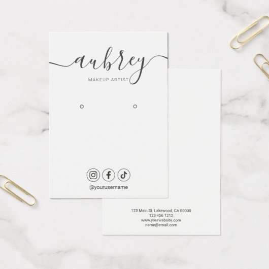 Modern Script Simple Earring Display (Büro)
