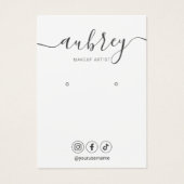 Modern Script Simple Earring Display (Vorderseite)