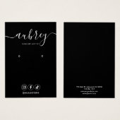 Modern Script Simple Earring Display (Vorne & Hinten)