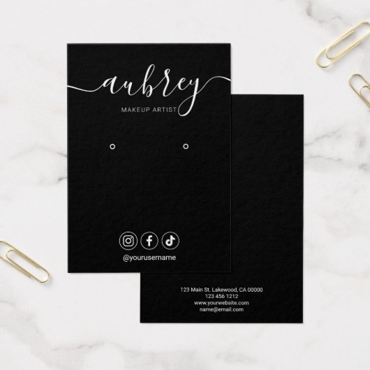 Modern Script Simple Earring Display (Büro)