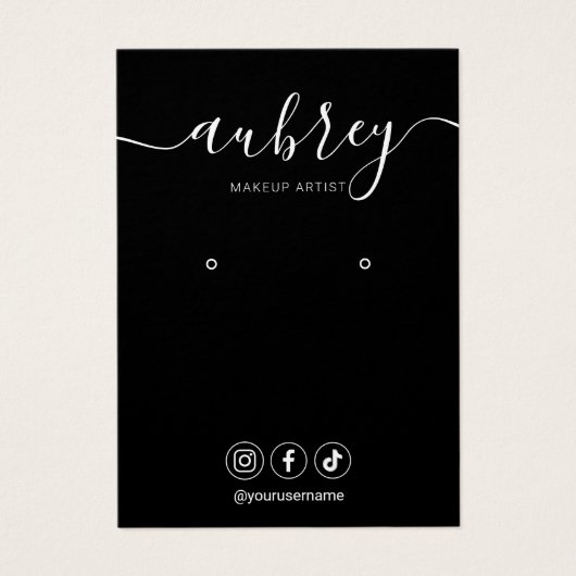 Modern Script Simple Earring Display (Vorderseite)