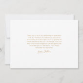 Modern Script Simple Graduation Dankeskarte (Rückseite)