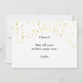Modern Script Simple Happy Birthday Note Card (Rückseite)