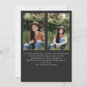 Modern Script Simple Photo Graduation Announcement Einladung (Rückseite)