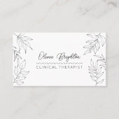 Modern Script Simple Therapist Visitenkarte (Vorderseite)