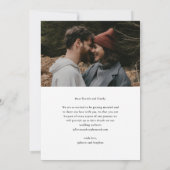 Modern Script Simple Wedding Foto Save The Date (Rückseite)