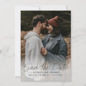 Modern Script Simple Wedding Foto Save The Date (Vorderseite)