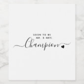 Modern Script Soon To Be Wedding Return Address Weinetikett (Einzelnes Label)